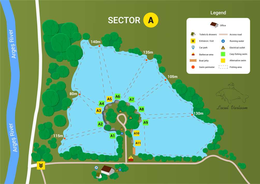 Varlaam Lake Sector A Map Lake Sector A