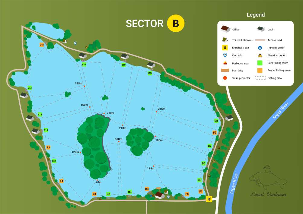 Varlaam Lake Sector B Map Sector B Map