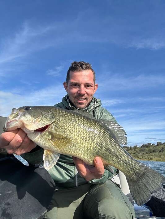 Angeln Extremadura Orellana Spanje Blackbass Angeln Spanje Blackbass